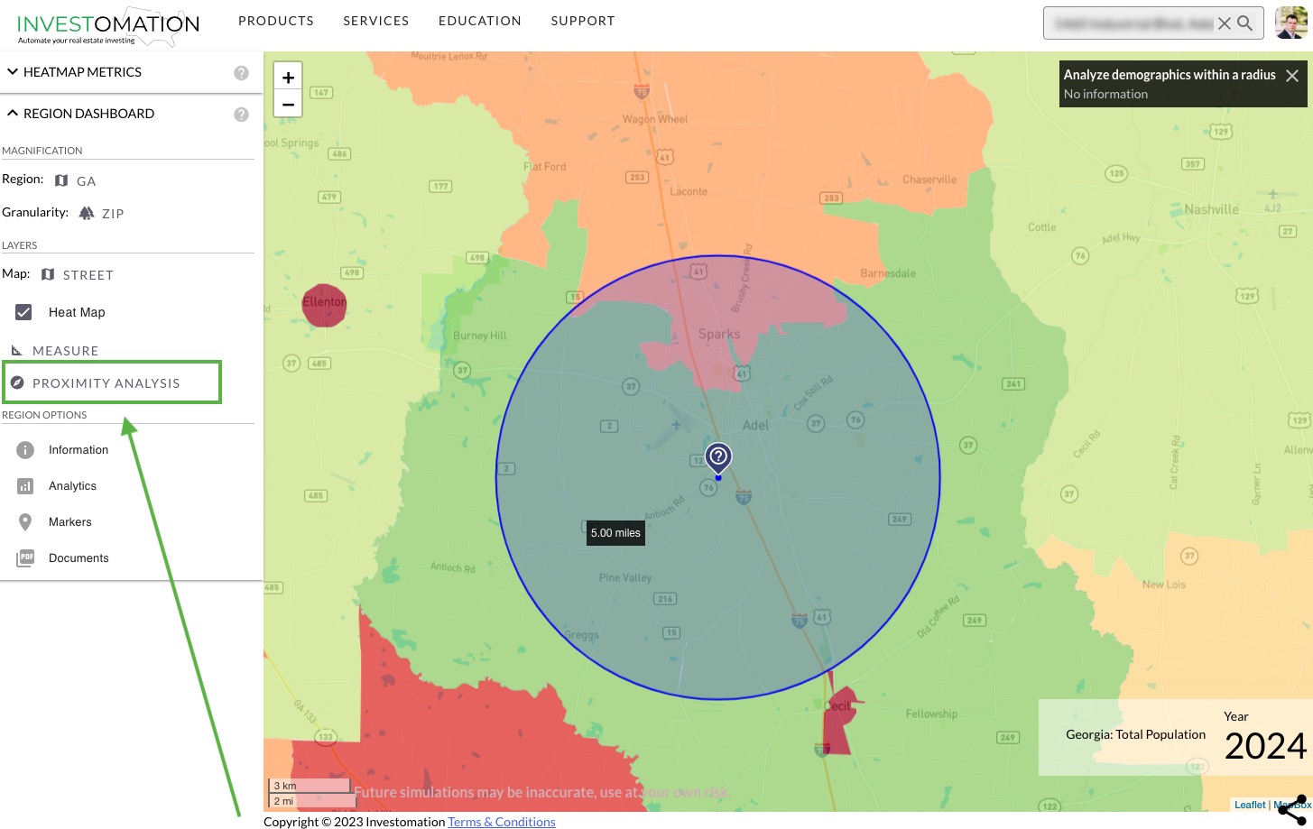 Radius Selection